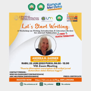 Let’s Start Writing: A Workshop on Writing Introduction & Literature Review for Journal Publication
